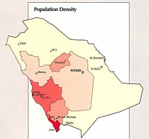 Saudi Arabia Population Map