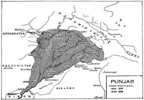 Map Punjab 1839