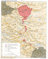 India-China Border Map - Western Sector