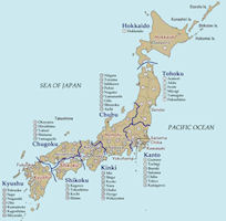 Japan Map - Regions