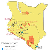 Kenya Map - Economic Activity