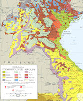 Laos Ethnic Map - 1970