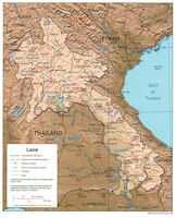 Laos Relief Map