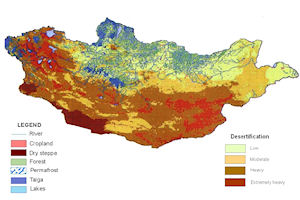 Mongolia Desertification Map