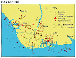 Nigeria Map - Gas Fields