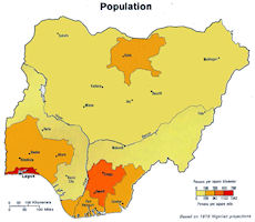 Nigeria Map - Population