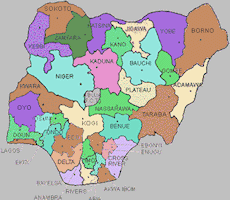 Nigeria Map - States