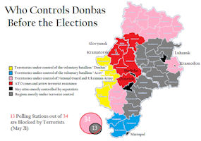 Donbass Map - 2014