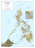 Philippines Shaded Relief Map