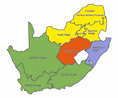 South Africa Map - Provinces