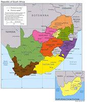 South Africa Map - Provinces