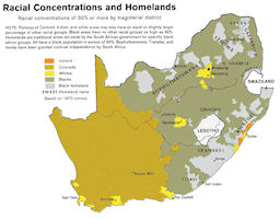 South Africa Map - Race