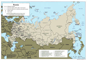 Map of Russian Administratrive Divisions - 1992