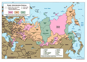 Map of Russian Administratrive Divisions - 1994