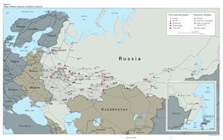 Map of Russian Defenese Industry 1993