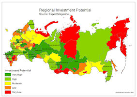 Map of Russian Investment Climate 2000