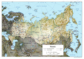 Map of Russia - Relief