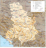 Serbia Relief Map