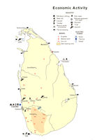 Sri Lanka Map - Economy 1974