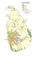 Sri Lanka Map - Land Use 1974