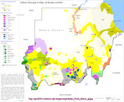 Sudan Map - Ethnic