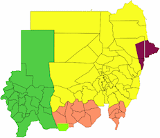 Sudan Map - Regions