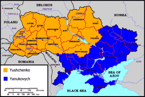 24 Nov 04 elections - Ukraine Map