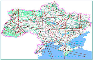 Air Corridors - Ukraine Map