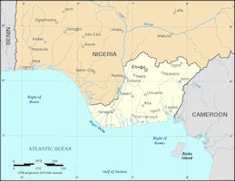 Nigeria Map - Biafra