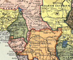 Central African Republic - C.A.R. Map - 1885