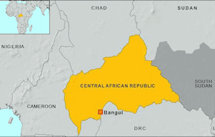 Central African Republic - C.A.R. Map - 