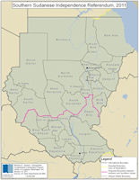 South Sudan Map - 2011