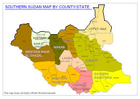 South Sudan Map - Political