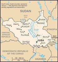 South Sudan Map - Small