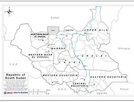 South Sudan Map - States