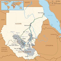 South Sudan Map - Oil