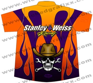 Stanley And weiss Racing Extreme Pro Modified Die Sublimation Crew Shirts