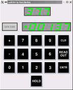 DEDA display of incrementing time.