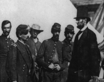 Image: Photo of Lincoln on the battlefield at Antietam taken by Alexander Gardner on October 3, 1862. From the Library of Congress.