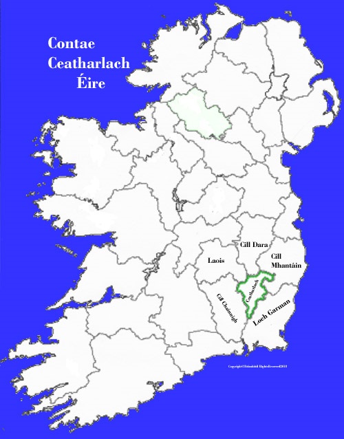 Map of Carlow county