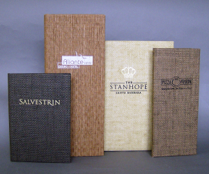 Basket Weave Menu Covers