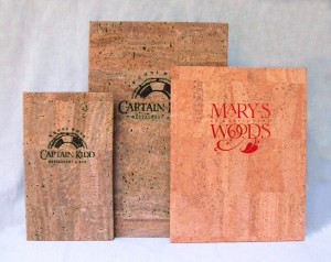 Cork Menu Covers for restaurants in Genuine Natural Cork