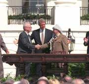 photo of clinton, rabin & arafat