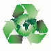 recycle symbol enveloping planet Earth