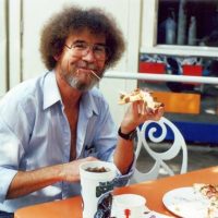 Bob Ross Eating Pizza