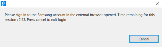 samsung account sign-in timeout