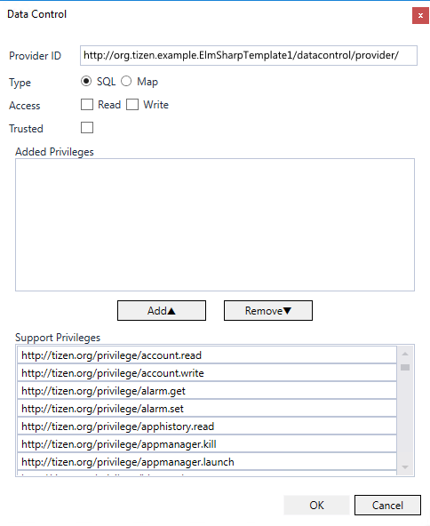 Exporting data control