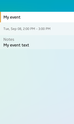 Viewing a calendar event