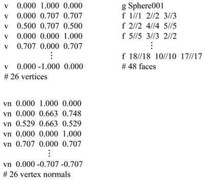 Fractions of an OBJ file