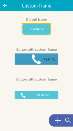 Highlight frame in the UI Components sample